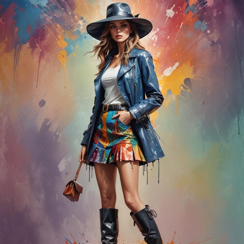 Hyperrealistic Supermodel in Chic Outfit