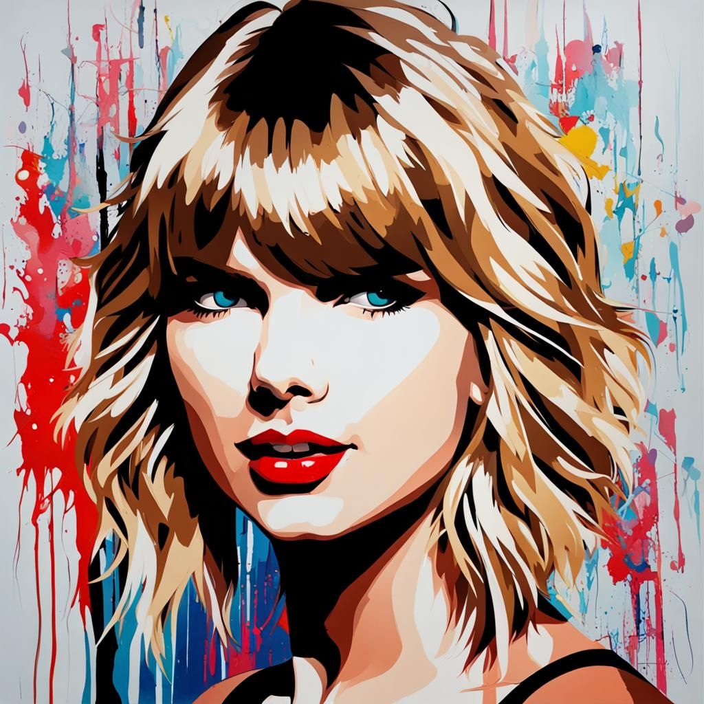 Abstract Portrait in Complementary Colors