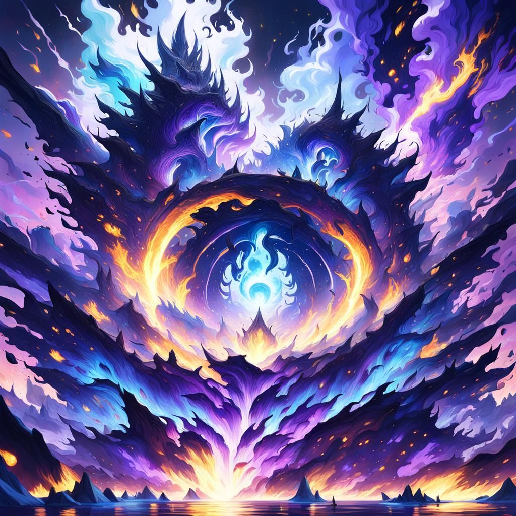 Ocean of Blue Flames: A Dark Fantasy Explosion