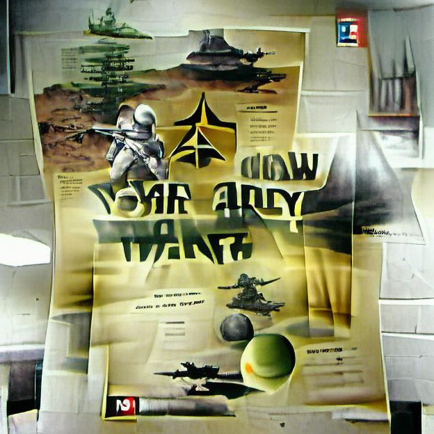Vintage Space War Army Recruitment Poster