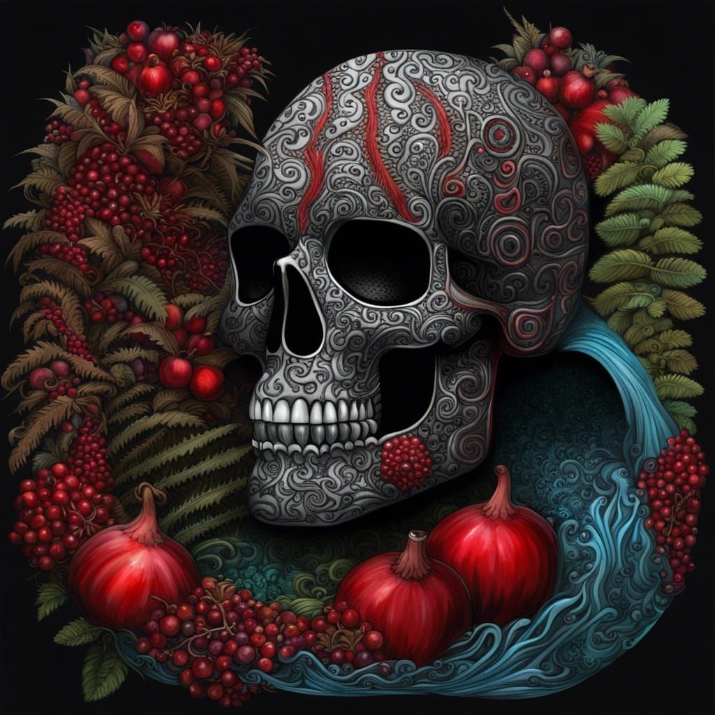 Jeweled Skull at Fern Bar: 3D Shading