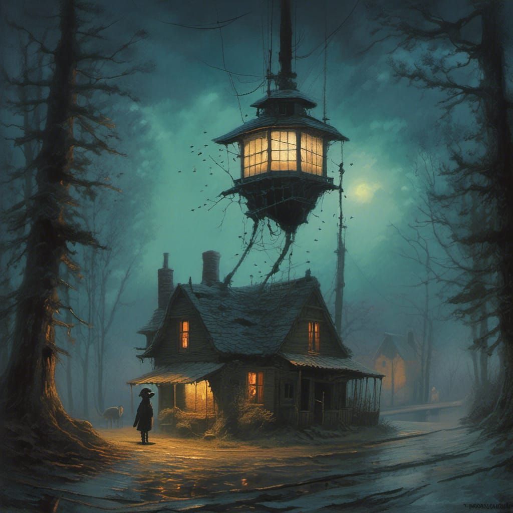 Dark Fantasy Figure in Luminist Style