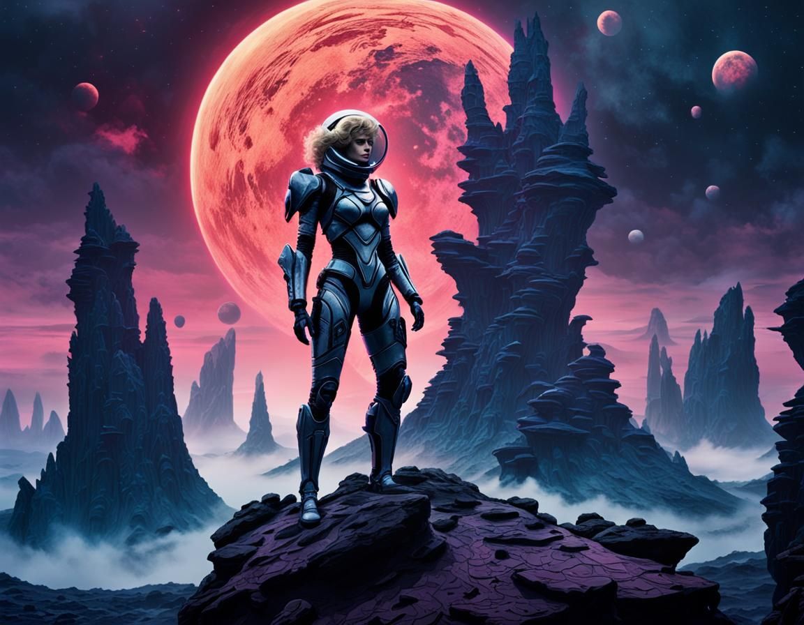 Barbarella on a Foreboding Alien World