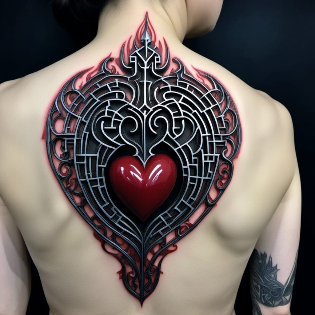 Sacred Heart Tattoo Design