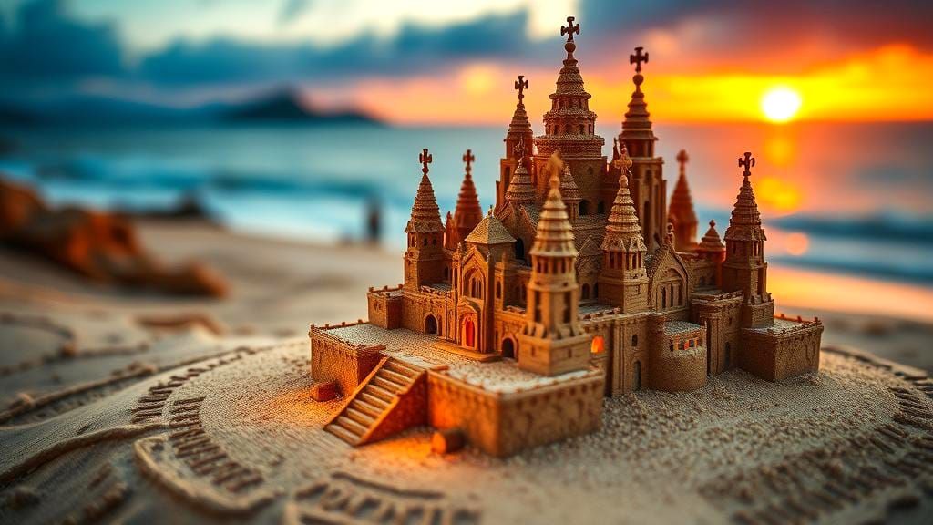 Dune-Inspired Sandcastle by Gaudí and Giger