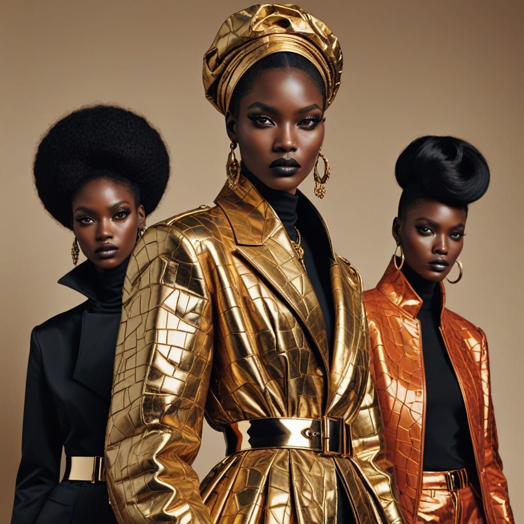 Editorial Fashion Magazine Cover with Diverse Models
