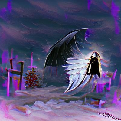 Stylized Angel of Death Illustration