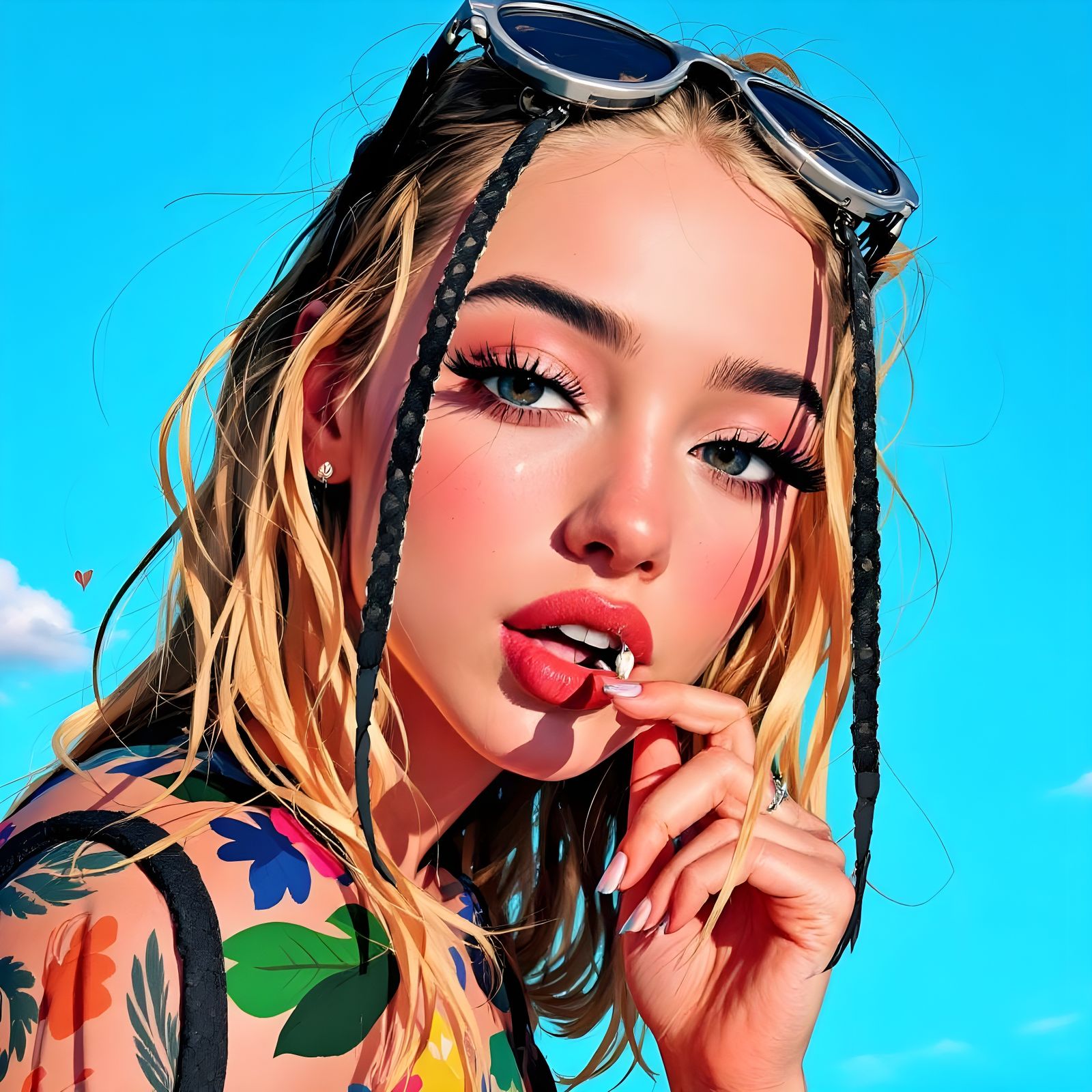 Colorful Emoji Collection: Roses, Hearts and Stars