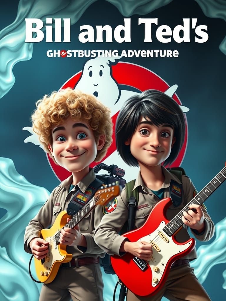 Bill and Ted Ghostbusting Adventure Digital Matte Painting