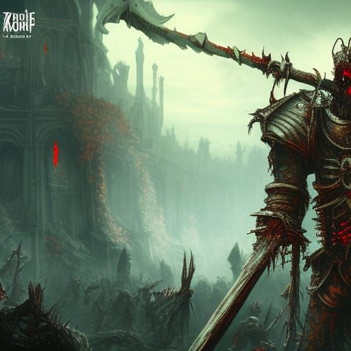 Detailed Zombie Knight Concept Art