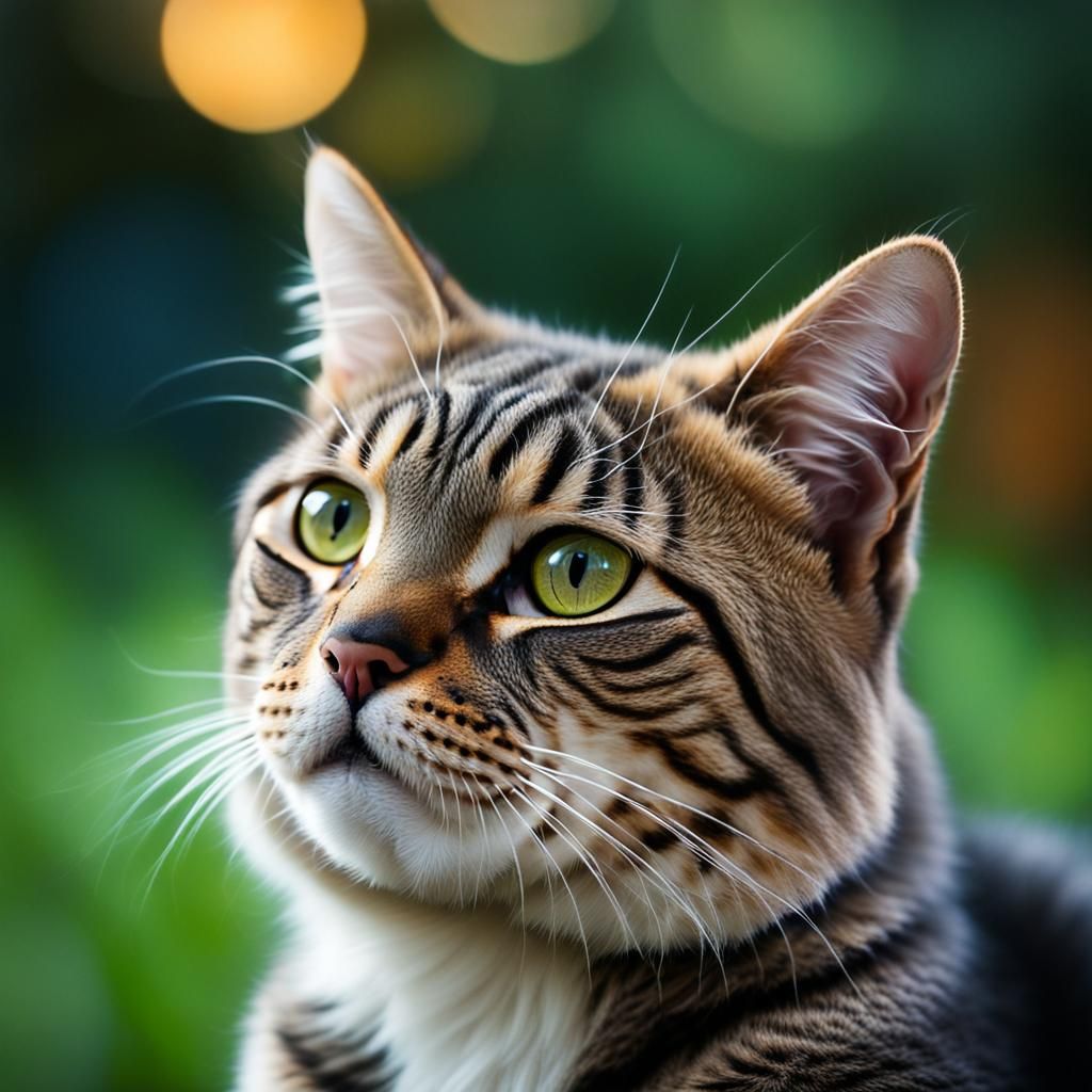 Professional Cat Photo with Bokeh and Natural Light