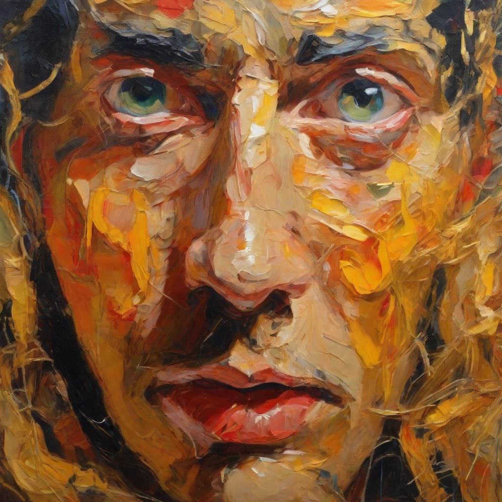 Surrealist Oil Portrait with Dreamlike Mood