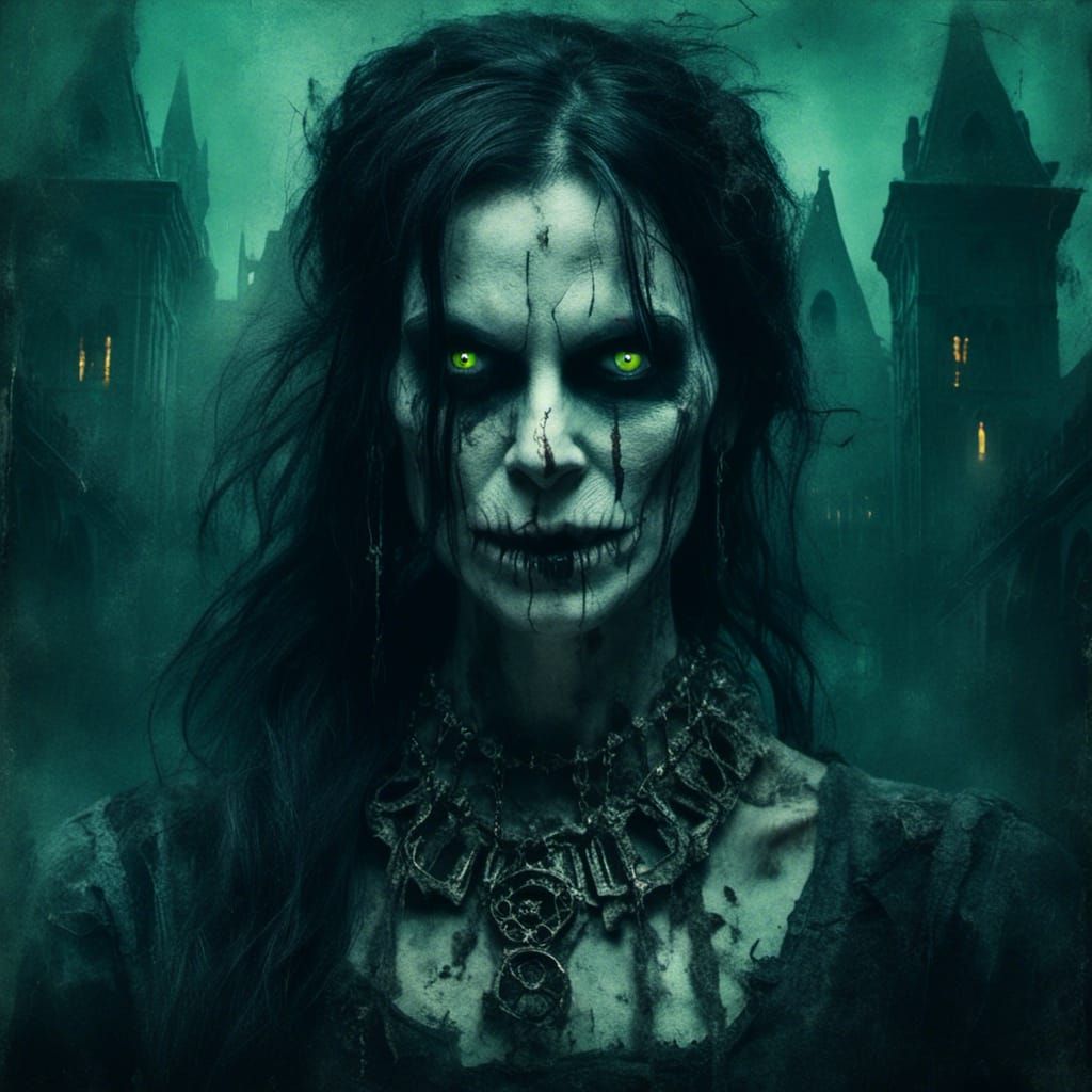 Dark Fantasy Portrait of Sinister Woman