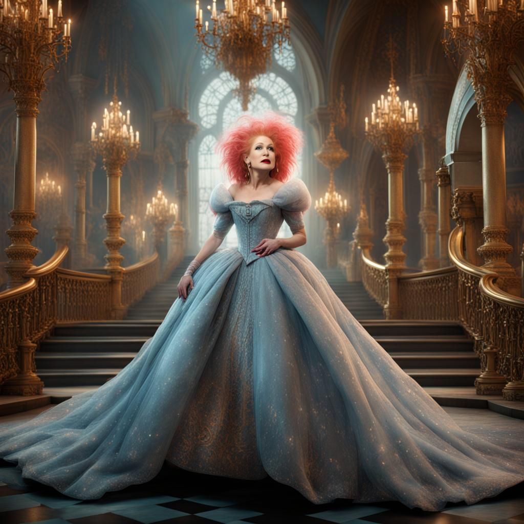 Cyndi Lauper as Cinderella in Digital Matte Painting