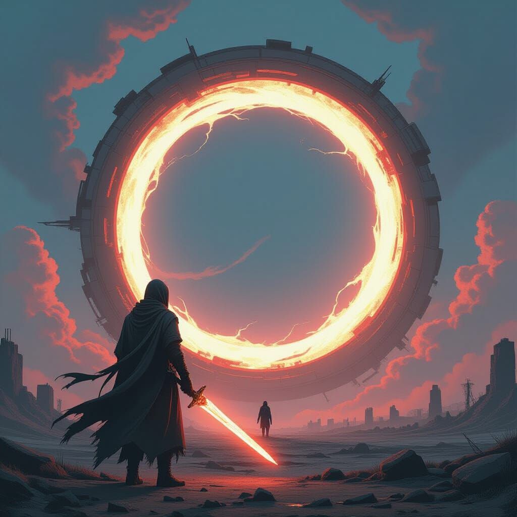 Post-Apocalyptic Portal: Art Nouveau Hyperrealism