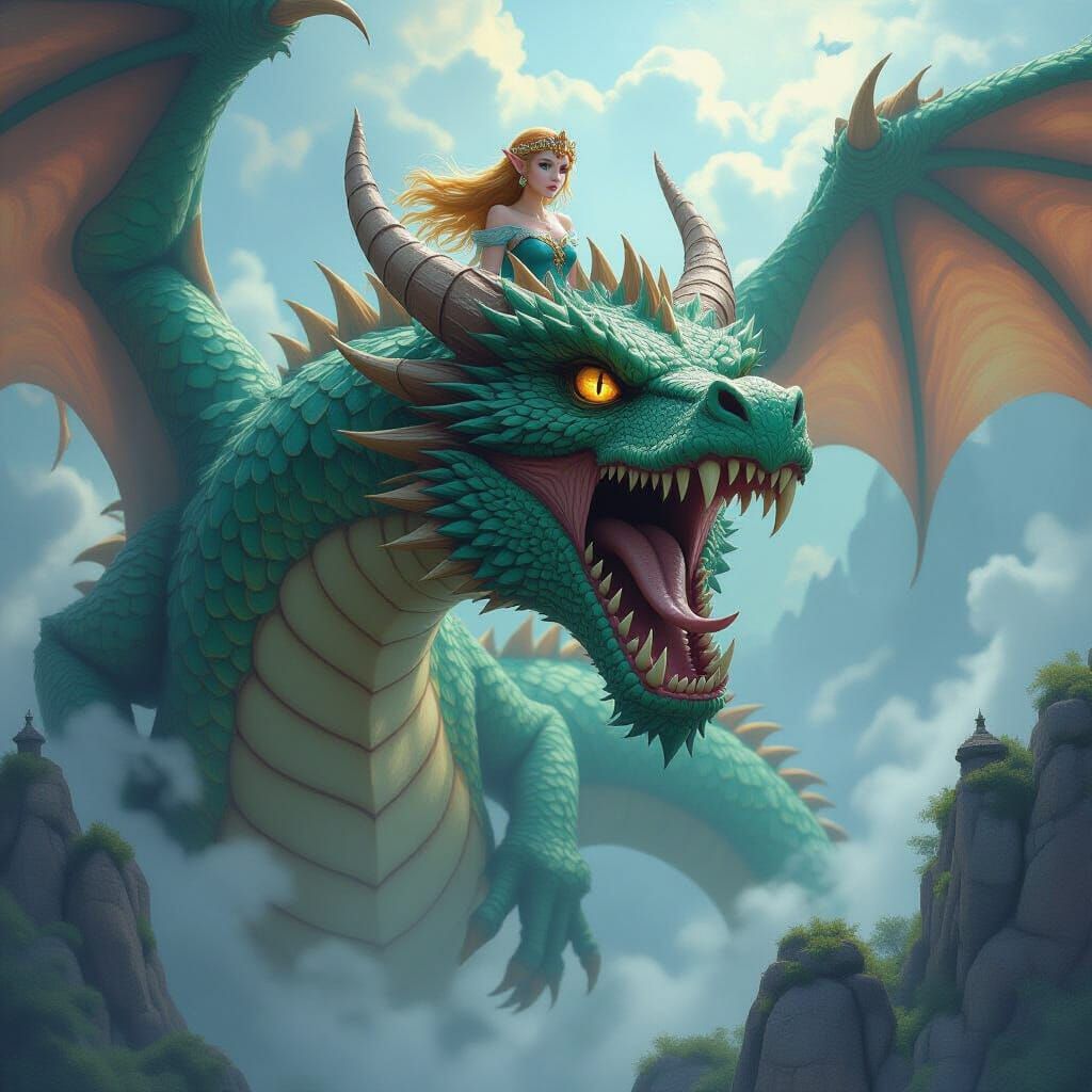 Princess Zelda and the Dragon's Throat: Ethereal Fantasy