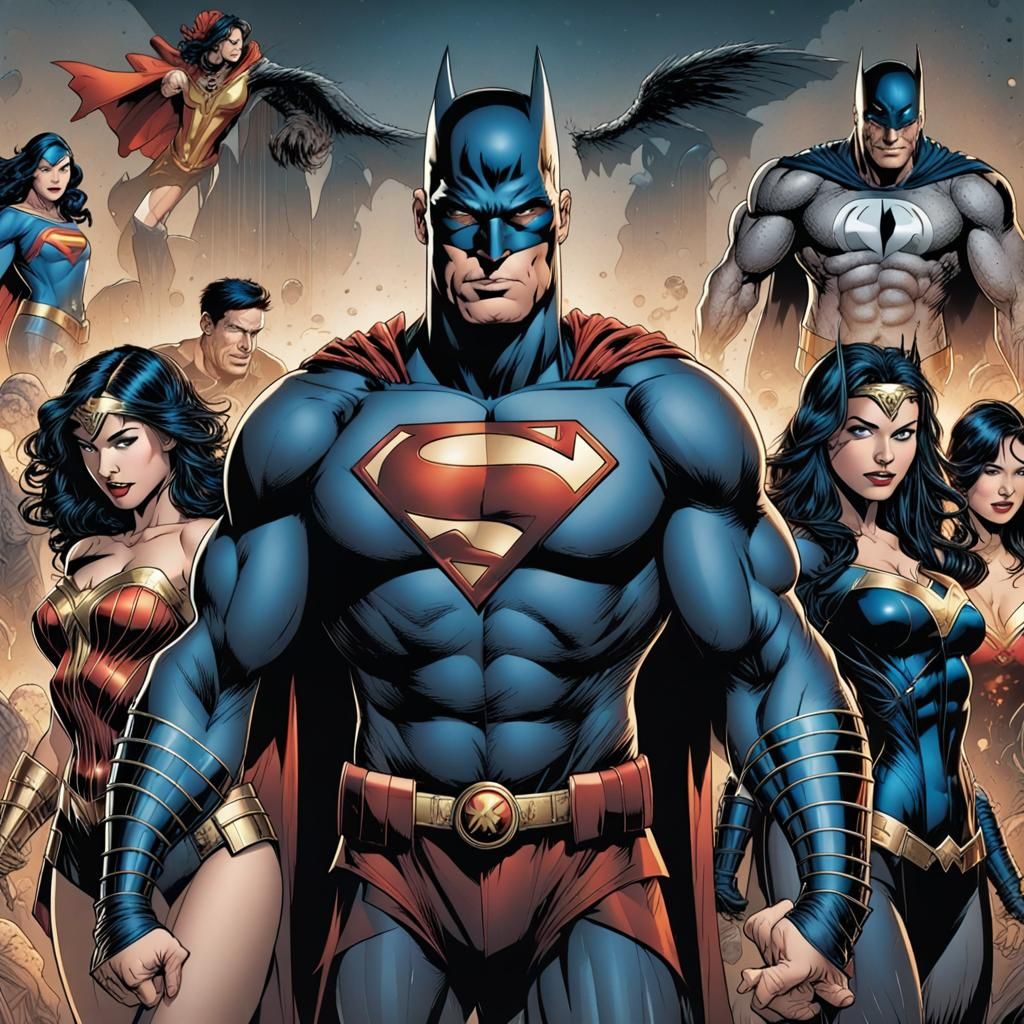 DC Comics Logo in Hyperrealistic Splash Art