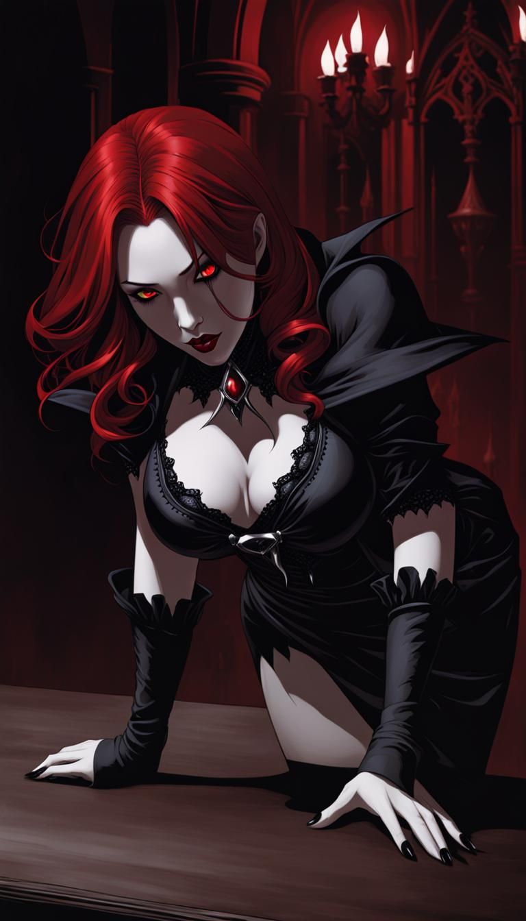 Gothic Vampire in Dark Fantasy Art