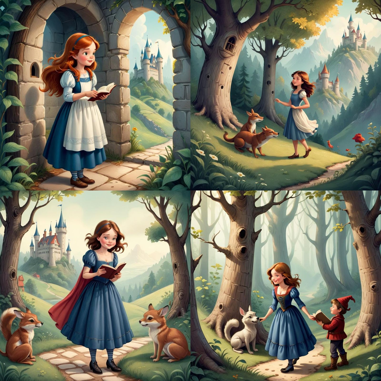Storybook Illustration of Simple Scene