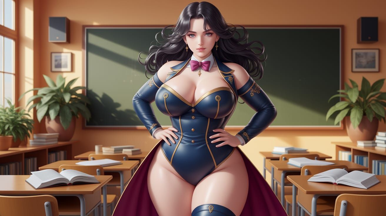 Beautiful Anime Teacher Captured in Masterpiece Art