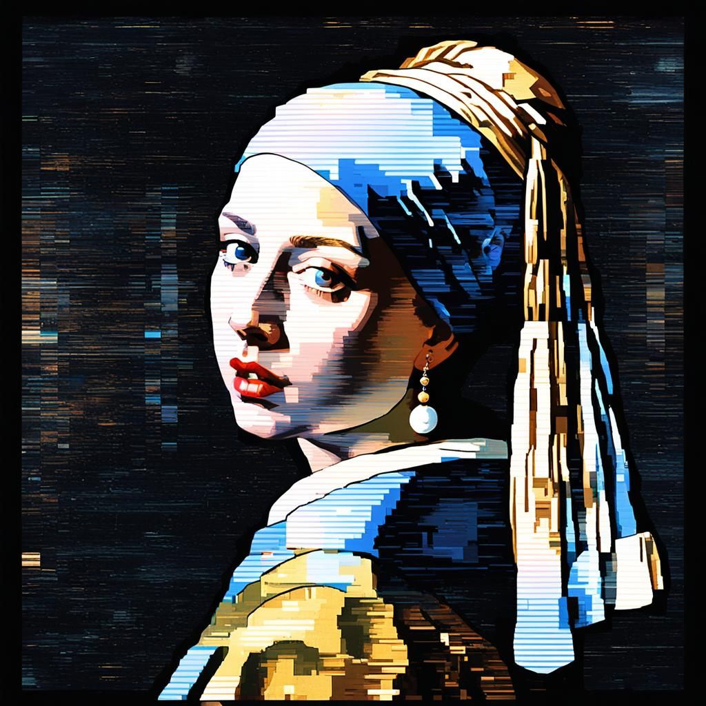glitched with the pearl earring