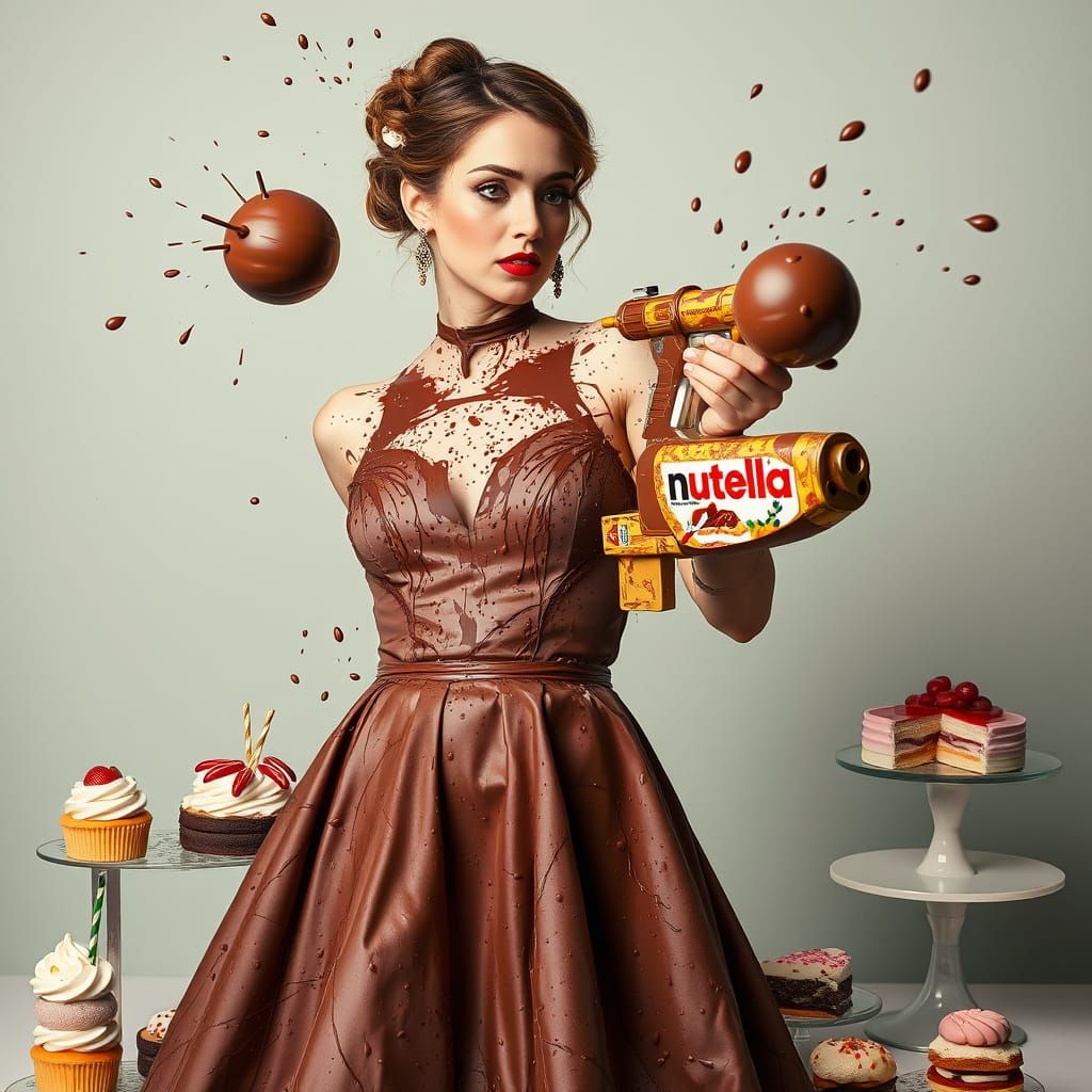 Chocolate Nutella Culinary Gun in Bold Style