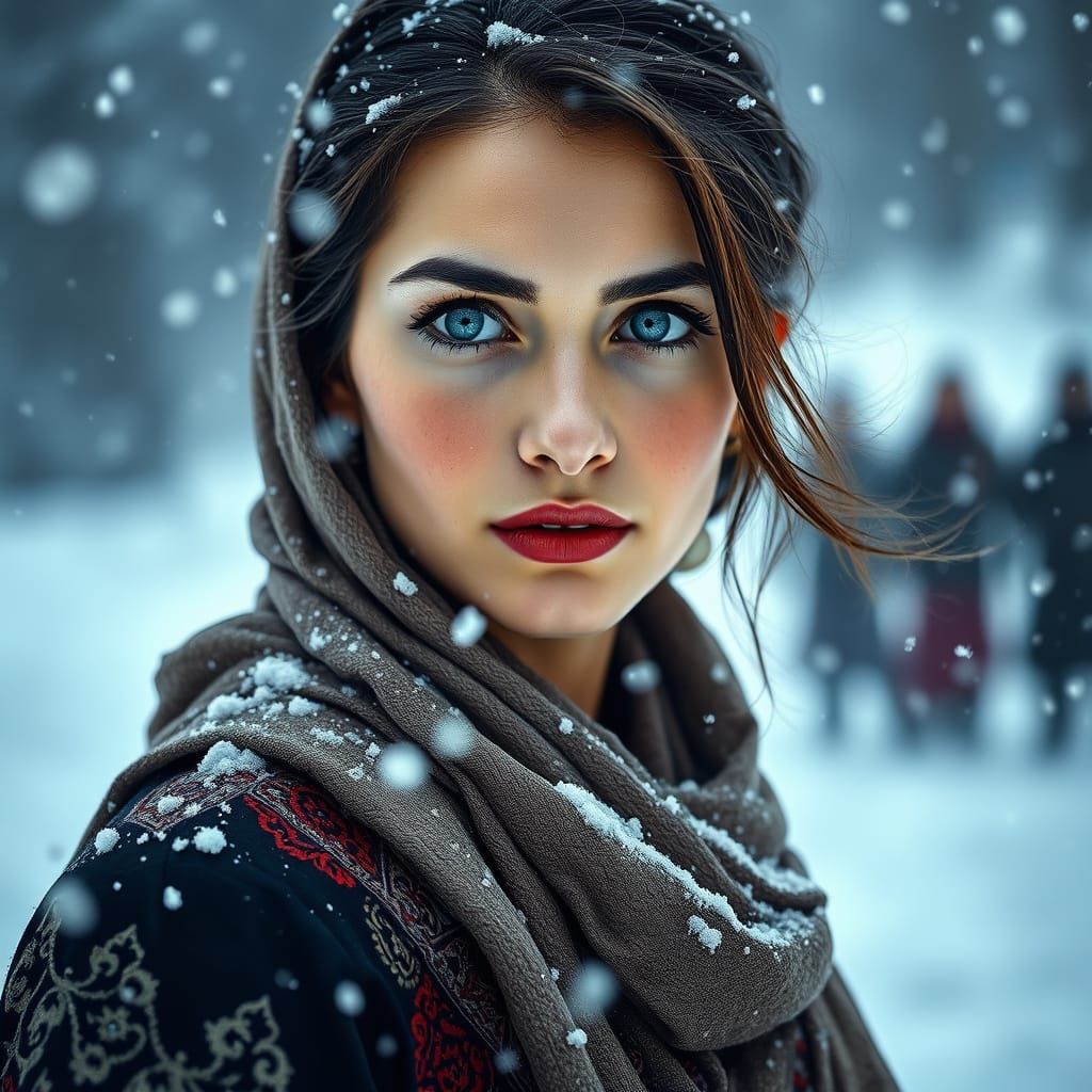 Snowy Kashmiri Beauty Exudes Quiet Confidence