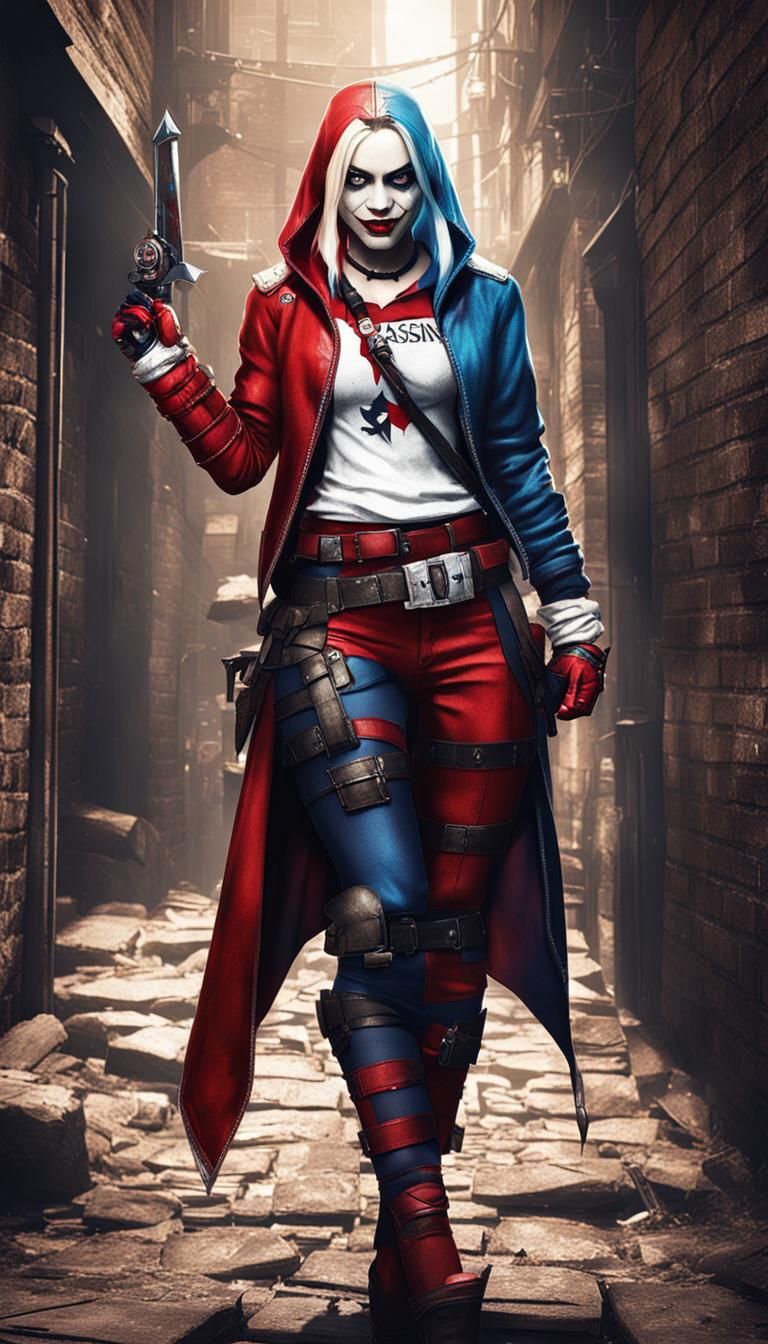 Harley Quinn in Assassin's Creed Style