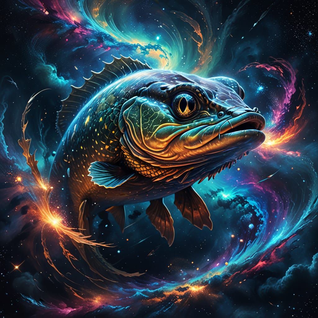 Cosmic Pike Swims Through Nebula Galaxy
