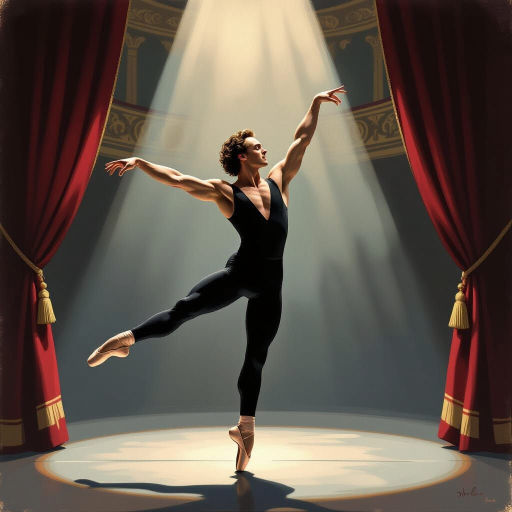 Tom Hiddleston as a Graceful Male Ballerina in Dramatic Thea...