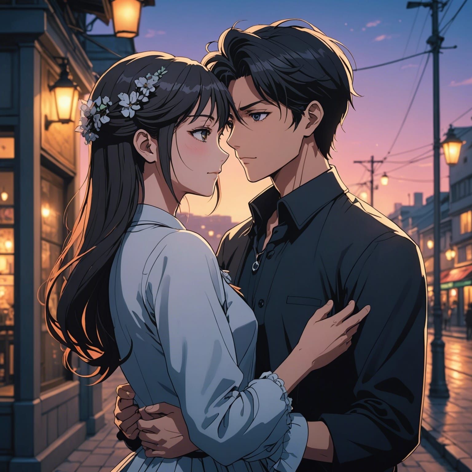 Anime Manga Scene in Cel-Shaded Style