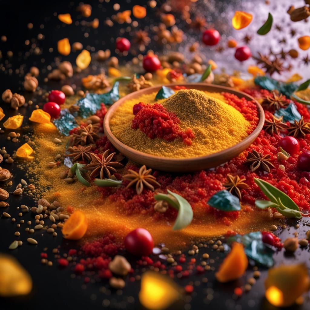 Swirling Spices: A Culinary Celebration in 8K