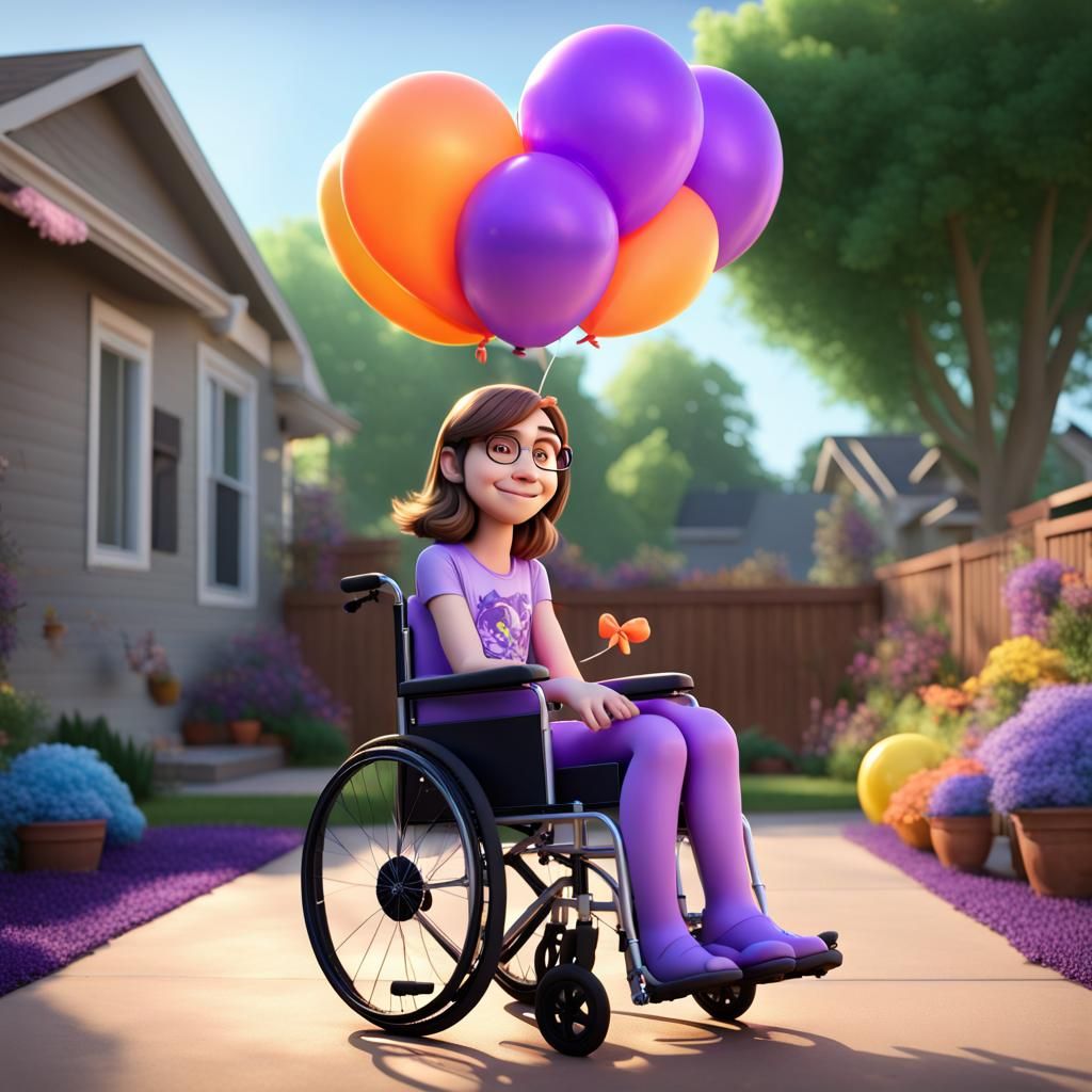 Rett Syndrome Awareness Balloon Animal, 3D Digital Art