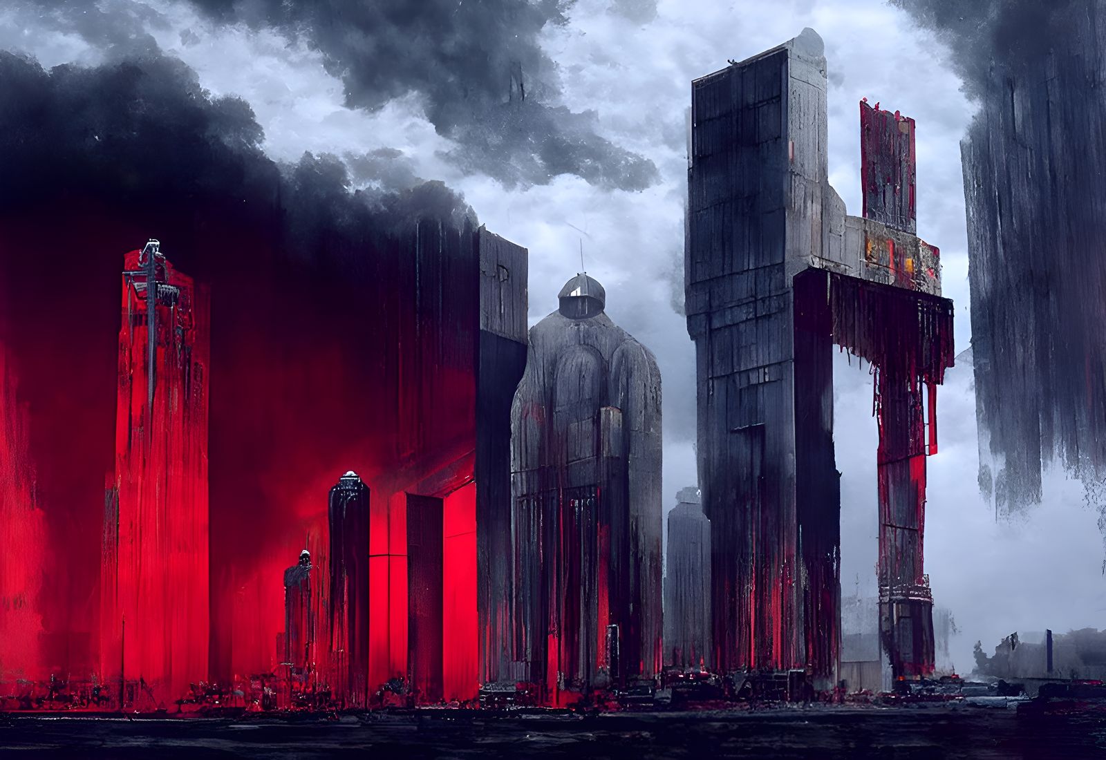 Dystopian Eternal Autocracy in Brutalist Style