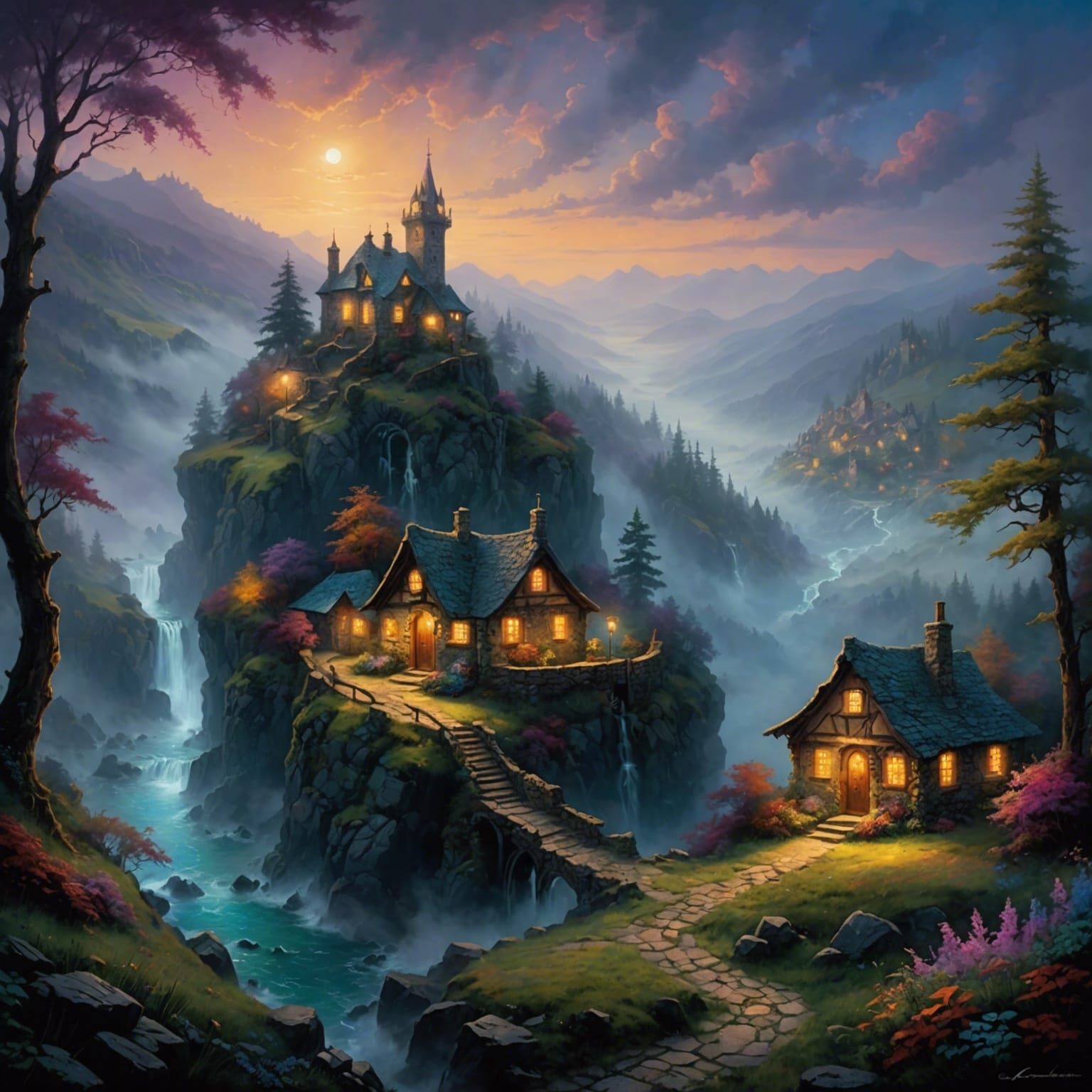 Refugio del Último Alba, posapocaliptico, original, neon, luces, cyborts, inframundo, feo, oscuro, niebla, misterio