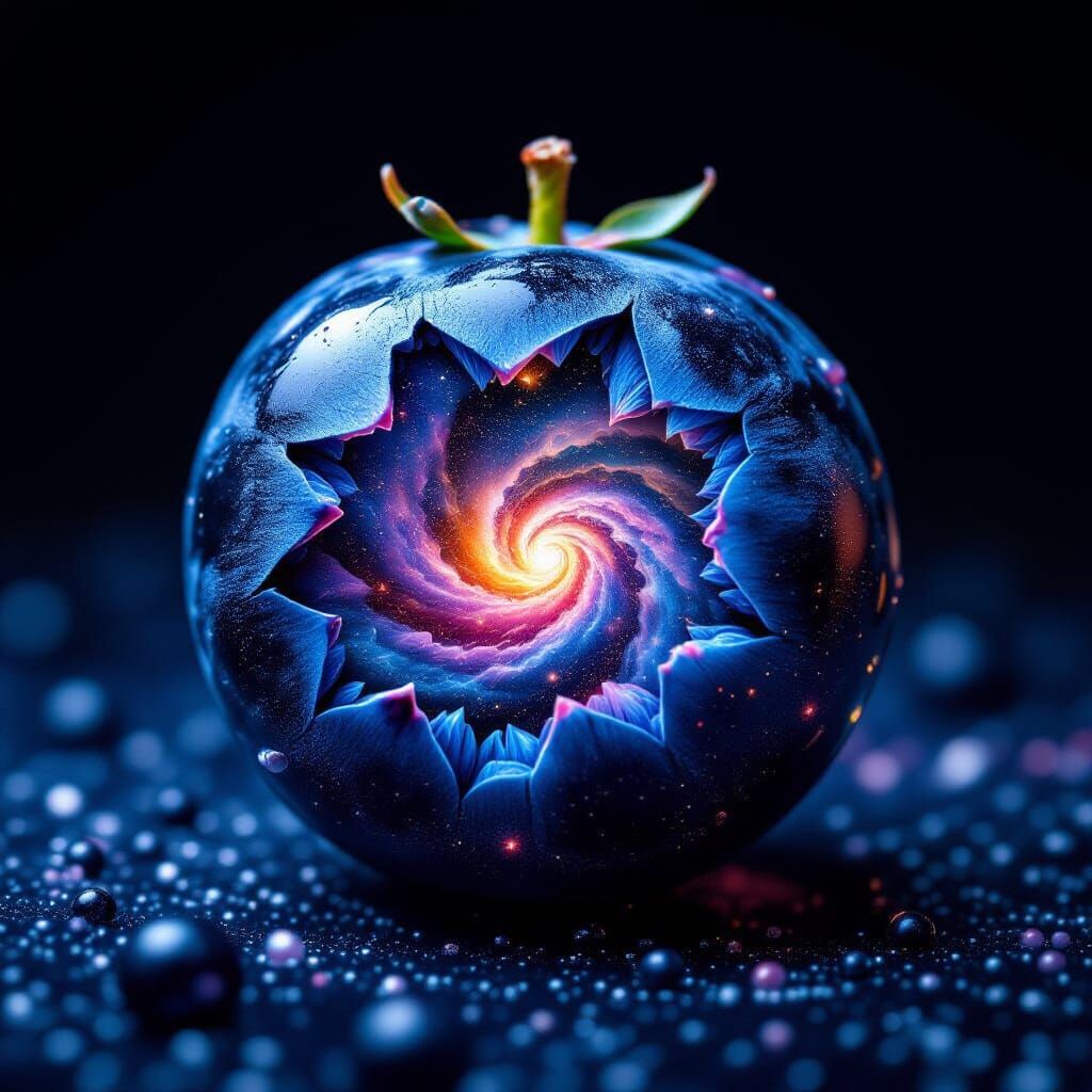 Glistening Blueberry Reveals Hidden Universe