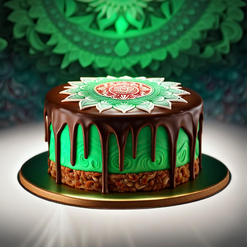 Mandala Cake Inspired by Codex Seraphinianus