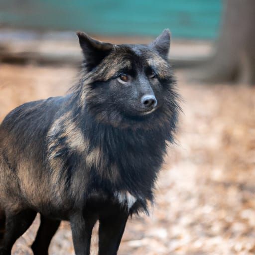 Fluffy Wolf with Deer Feet: Professional Photography