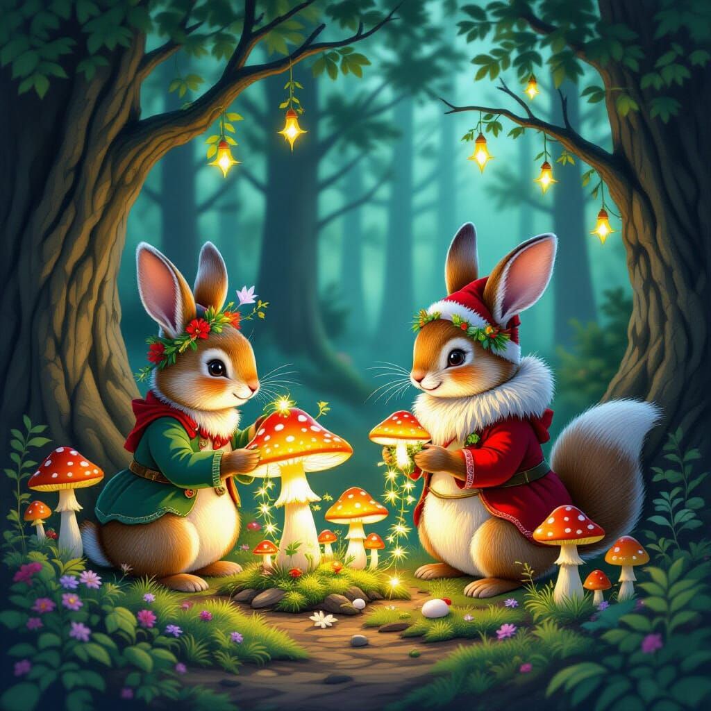 Woodland Creatures Festival of Light in Whimsical Storybook ...