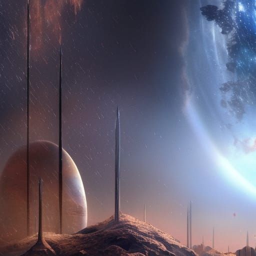 Epic Orion Constellation Digital Matte Painting