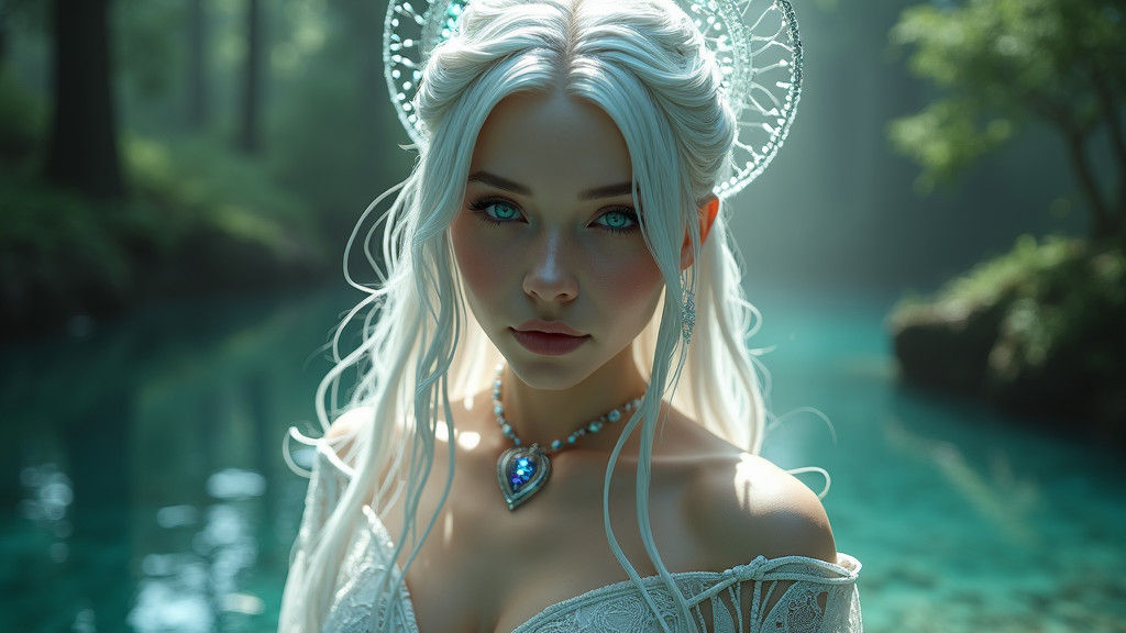 Aasimar Portrait in Hyperrealism Style