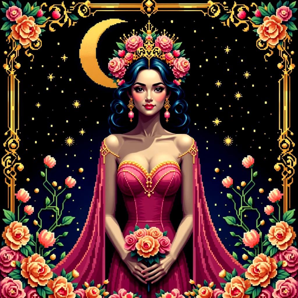 Elegant Organic Framing with Digital Stylization