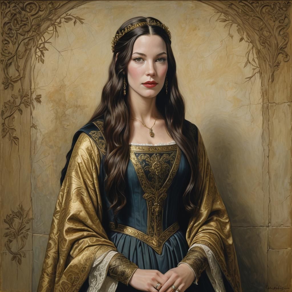 Arwen as Mona Lisa: Digital Oil Painting
