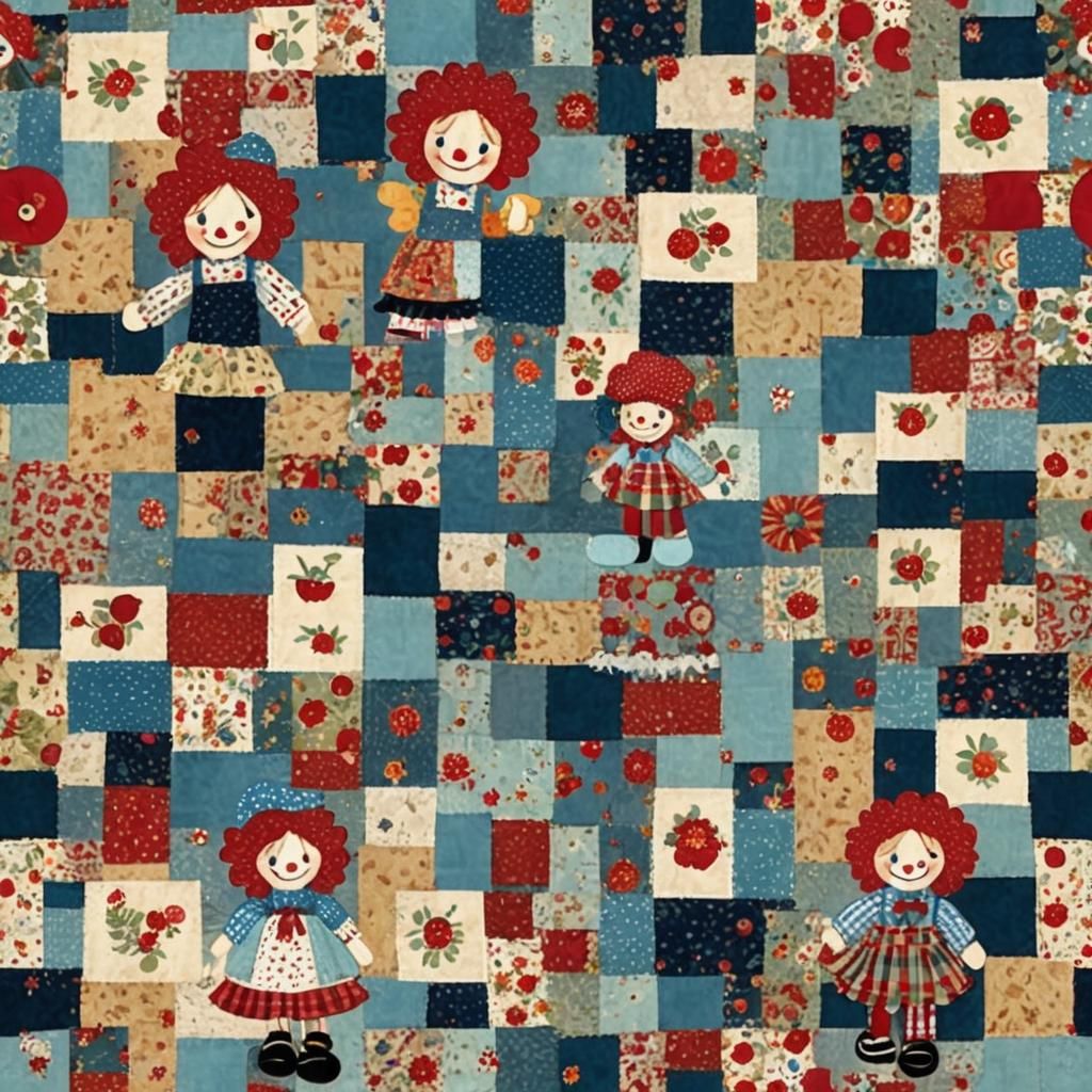 Patchwork Raggedy Ann Digital Art