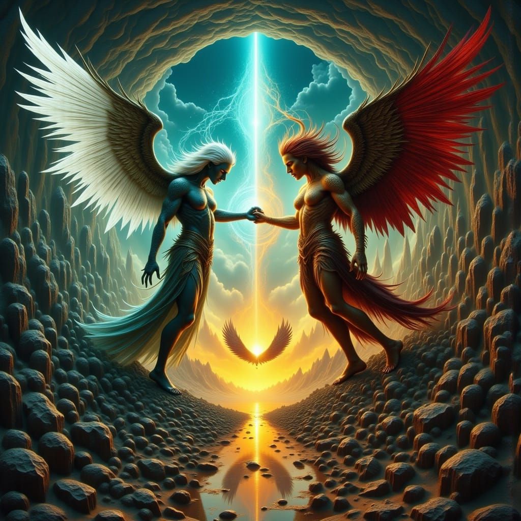 Angelic Demon Yin Yang Balance