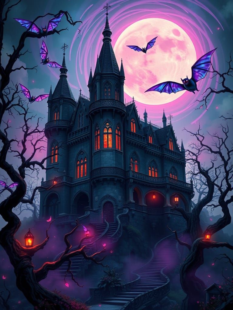 Gothic Chateau Shrouded in Mystical Energy