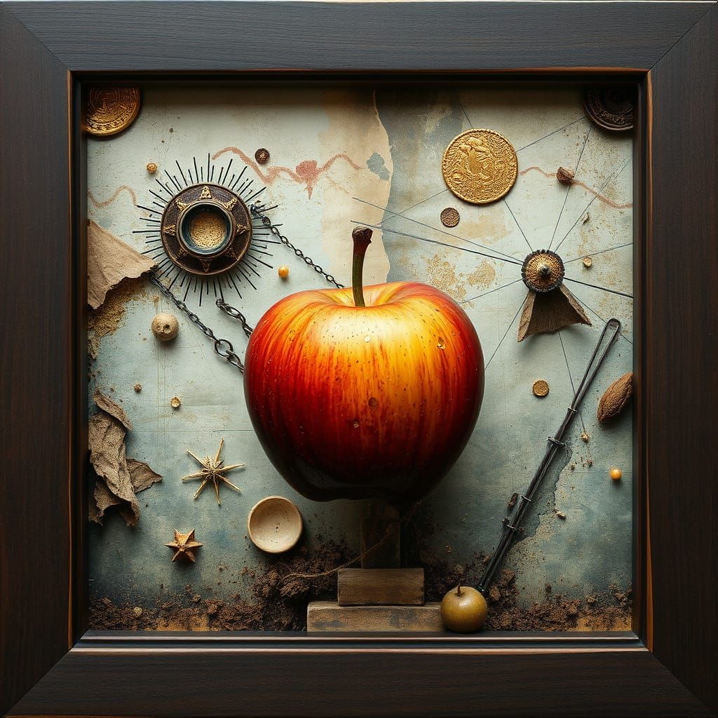 Surrealist Masterpiece in Mixed Media