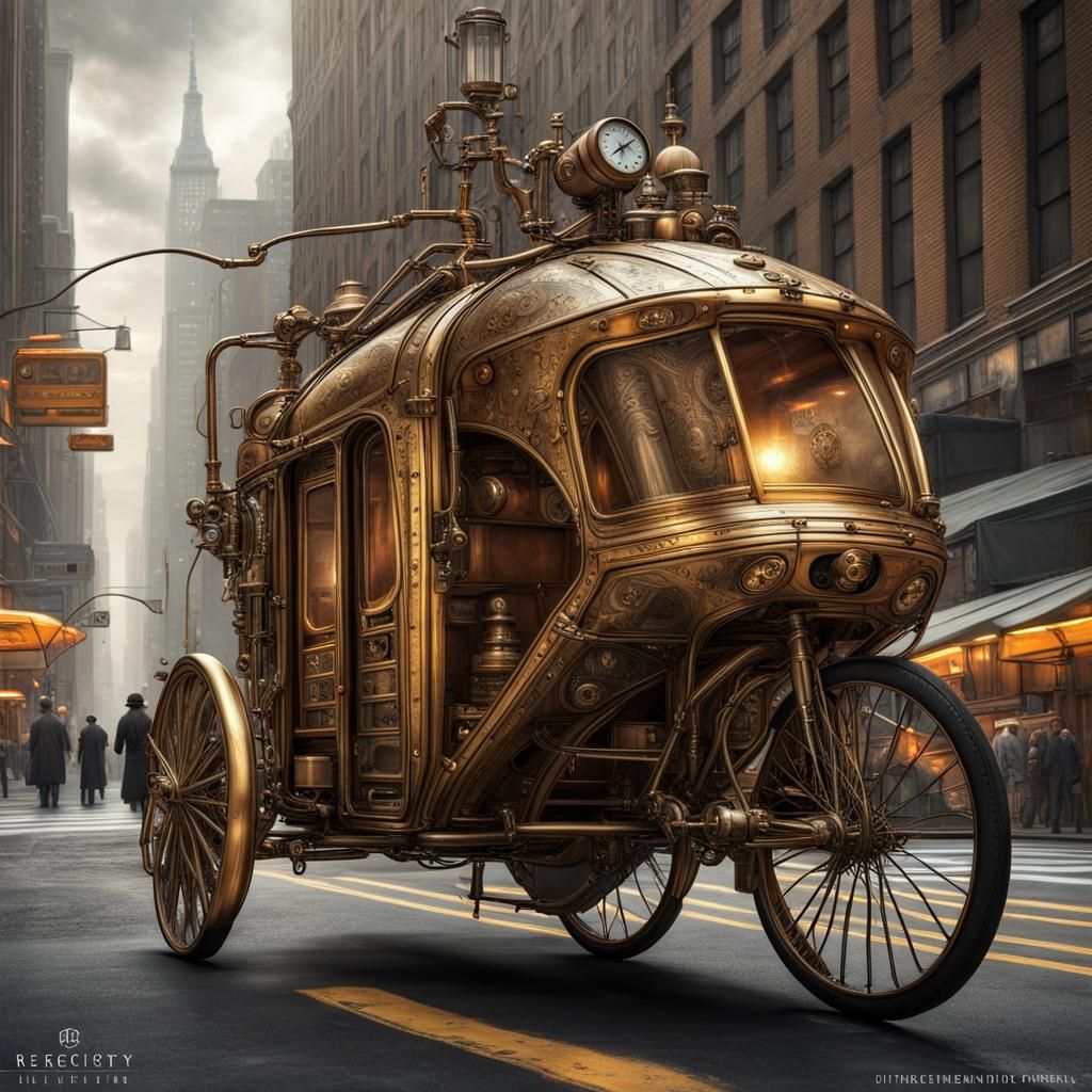 Steampunk rickshaw in N.Y