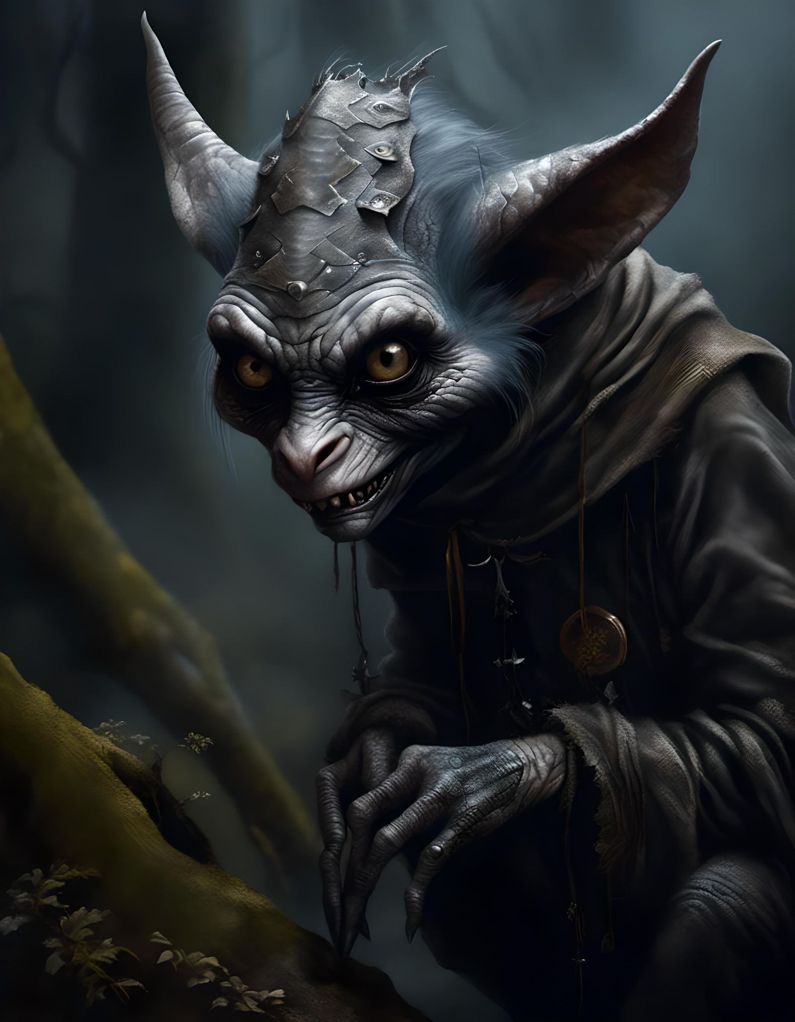 Sinister Gremlin in Brian Froud Style