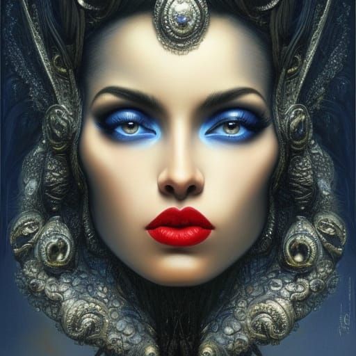 Glamorous Noble Woman in Dark Fantasy Art